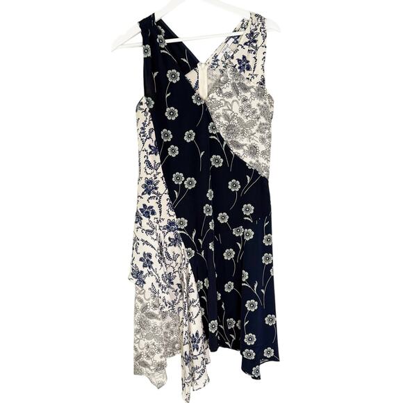 Derek Lam 10 Crosby Asymmetrical Patchwork Dress Size 4 - Picture 2 of 7